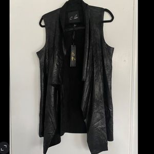 NWT Black Vegan C. Luce Vest Large